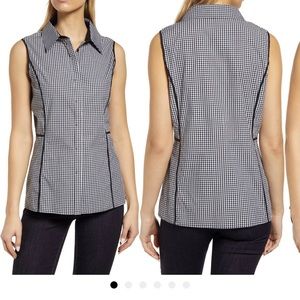 Ming Wang black and white blouse, size Medium